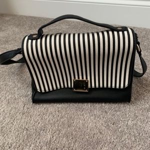 Black & White Striped Purse